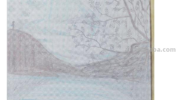 彩铅画明朗的傍晚怎么画 日落，彩色铅笔绘画，详细步骤教程？