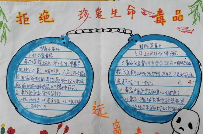 禁毒手抄报内容写什么作业 禁毒手抄报的文字及内容？