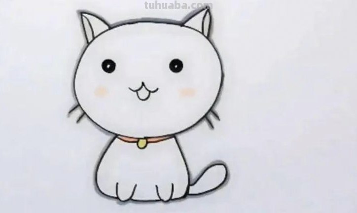 猫怎么画简笔画图片 简笔画—可爱的小猫怎么画？