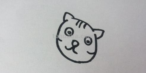 猫怎么画简笔画图片 简笔画—可爱的小猫怎么画？