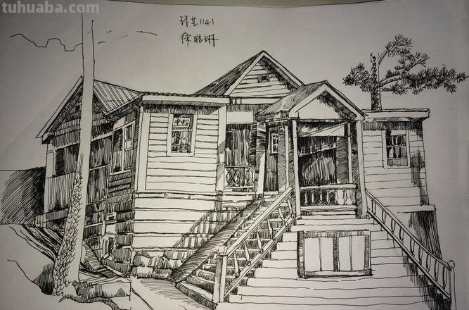 木屋的速写 描写木屋内部的句子？