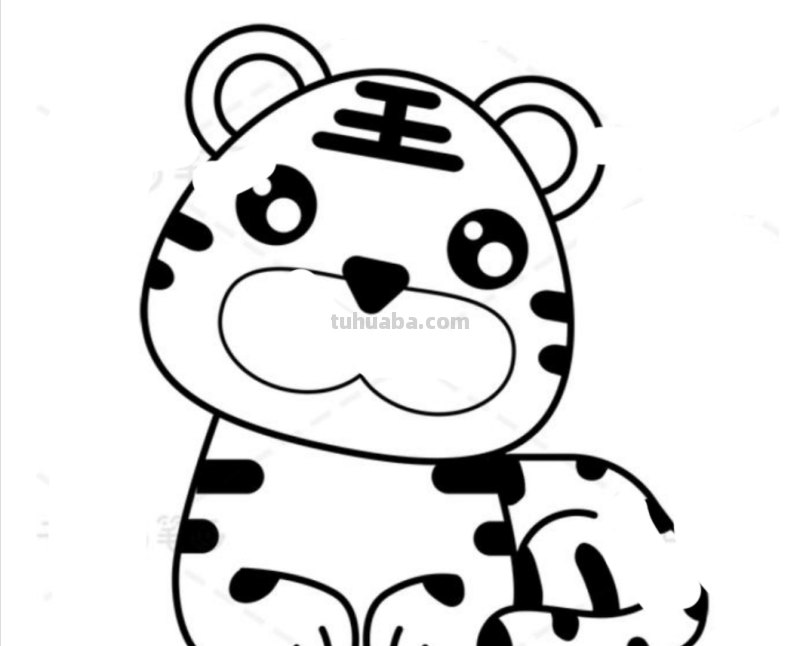 老虎的头怎么画简笔画 简笔画之可爱小老虎的简单画法（儿童画）？