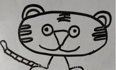 老虎的头怎么画简笔画 简笔画之可爱小老虎的简单画法（儿童画）？