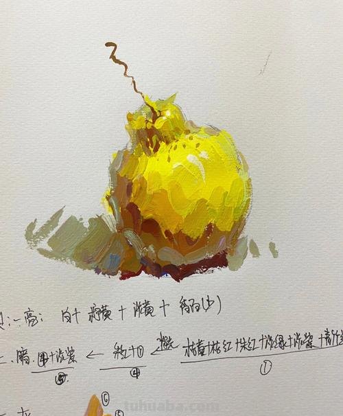 水粉色彩梨的调色方法及颜色搭配 