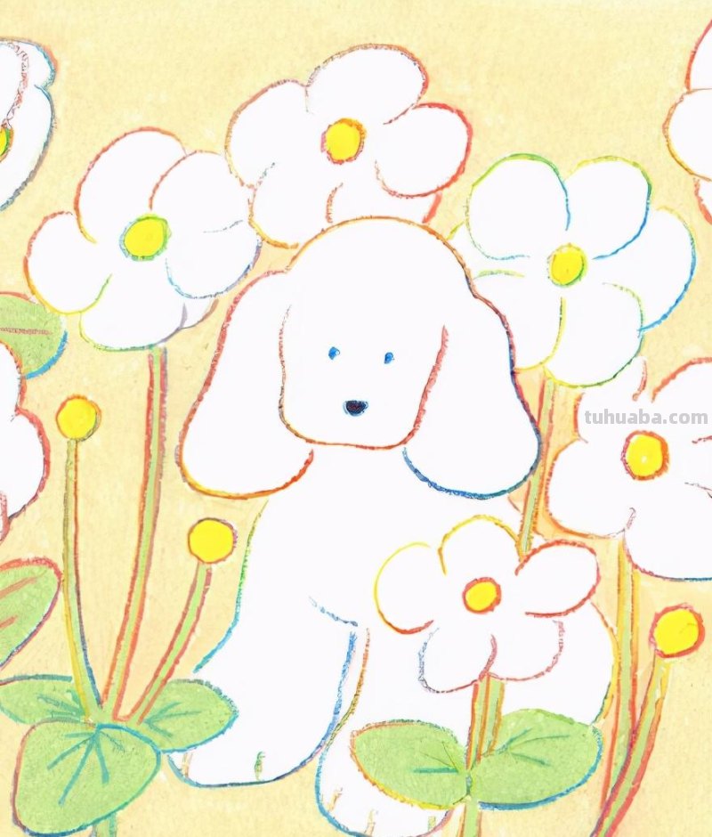 新手也能很快上手的彩铅简笔画，彩铅画狗狗