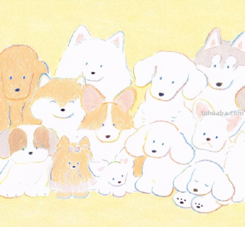新手也能很快上手的彩铅简笔画，彩铅画狗狗