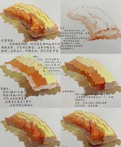 色彩五花肉及色彩五花肉画法图片 