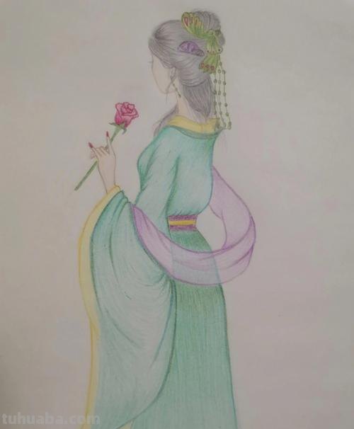 彩铅画简单古风小人怎么画 用彩铅画画简单古风公主?