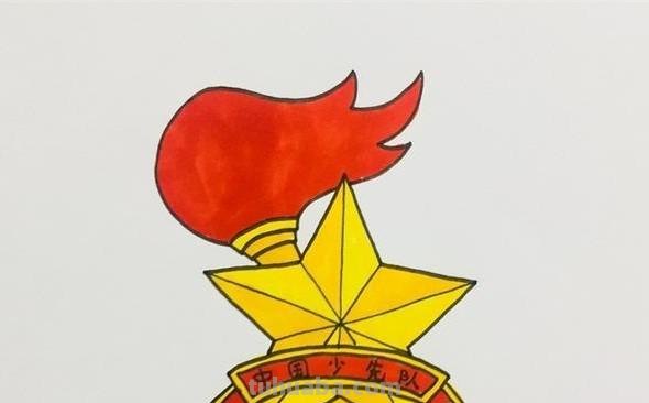 用彩铅画少先队队徽怎么画 如何画少先队队徽？