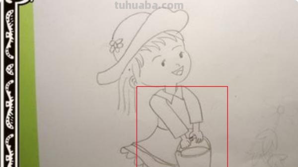 彩铅画怎么画简单图案女孩 如何画浇花的小女孩？