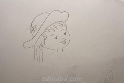 彩铅画怎么画简单图案女孩 如何画浇花的小女孩？