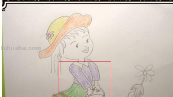 彩铅画怎么画简单图案女孩 如何画浇花的小女孩？