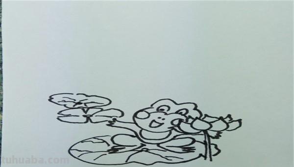 池塘怎么画简笔画图片 简笔画池塘里的小青蛙的画法？