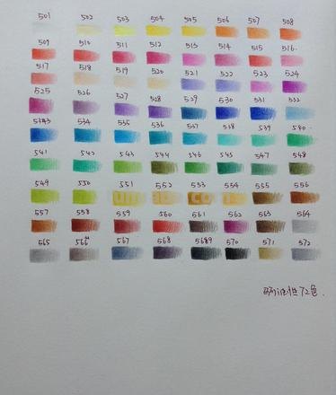 72色彩铅色卡及辉柏嘉72色彩铅色卡:绚丽多彩的绘画神器