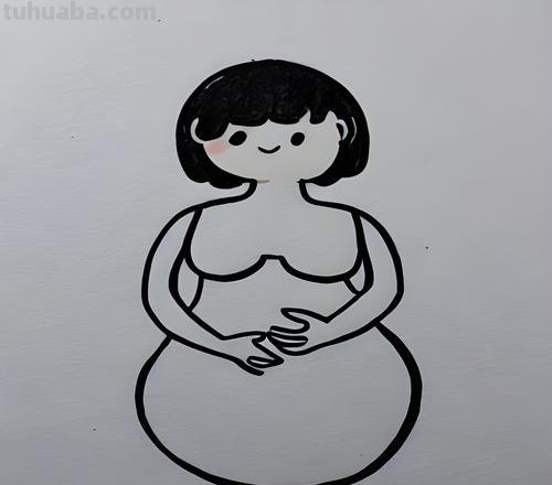 孕妇怎么画简笔画图片 怎样画怀孕的肚子?
