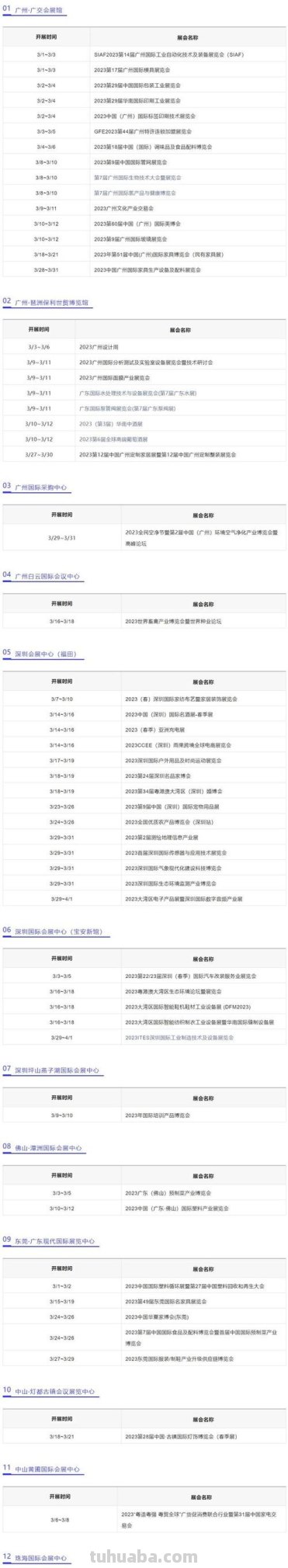 展会 展会2023年时间表