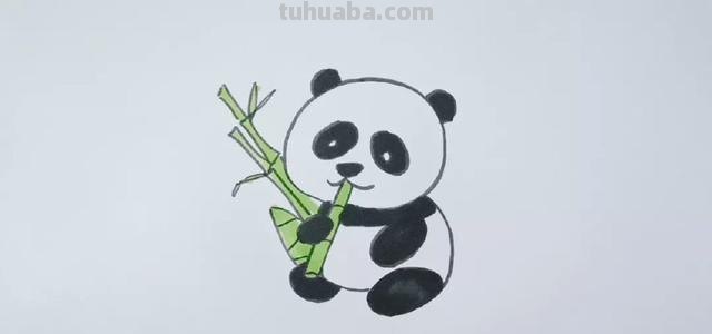 用彩铅画竹子熊猫怎么画 7岁宝宝画熊猫教程？
