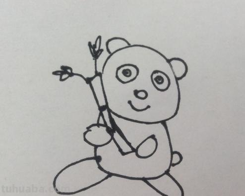 用彩铅画竹子熊猫怎么画 7岁宝宝画熊猫教程？