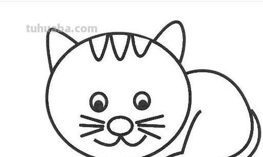 怎么画小猫简笔画儿童 1-3岁儿童简单画画猫咪？