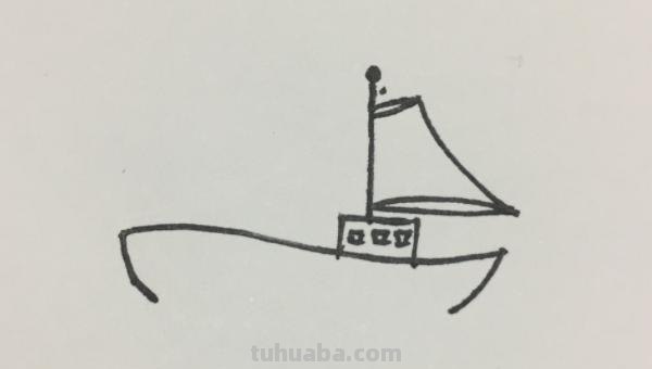 船怎么画简笔画图片 正方形简笔画之如何画轮船？