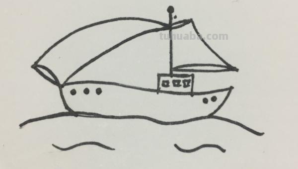 船怎么画简笔画图片 正方形简笔画之如何画轮船？