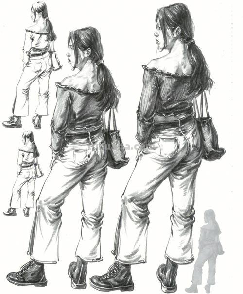 缩尺法速写 如何画好人物速写，速写起型后深入刻画人物细节？
