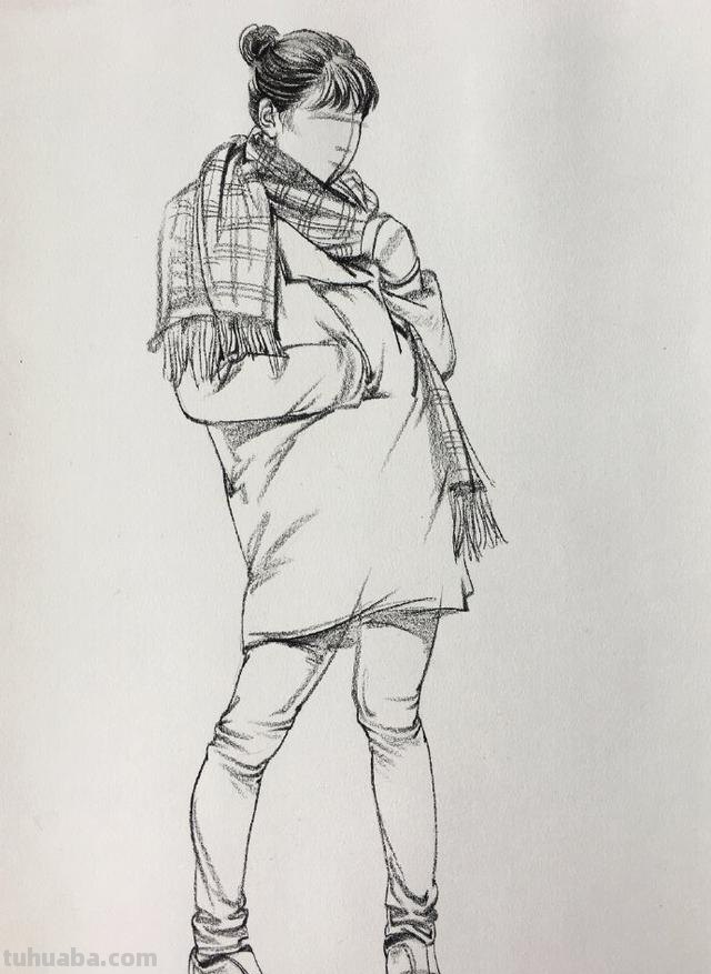 缩尺法速写 如何画好人物速写，速写起型后深入刻画人物细节？