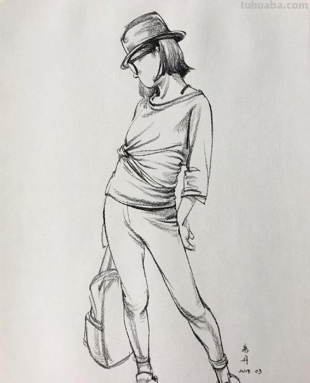 缩尺法速写 如何画好人物速写，速写起型后深入刻画人物细节？