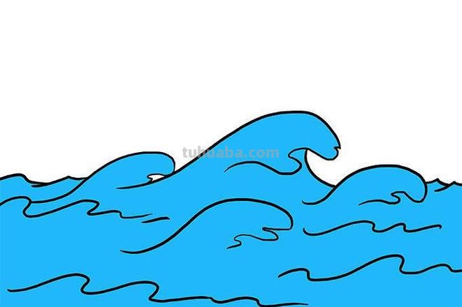 海浪怎么画简笔画图片 画海浪最佳方法？