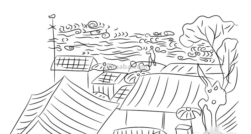 古代的船怎么画彩铅画 古代木船应该涂什么颜色？