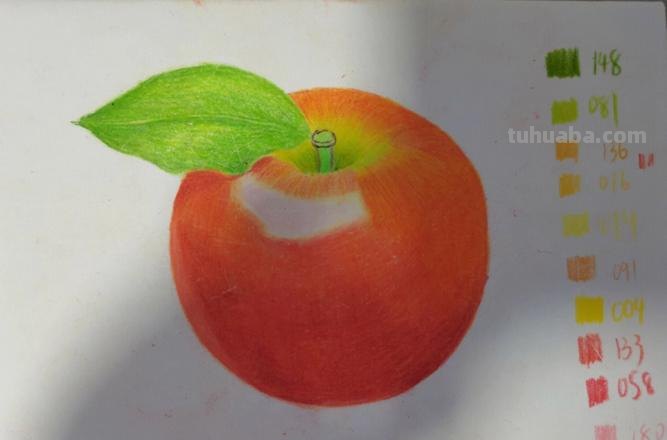 简单儿童苹果彩铅画怎么画 儿童画苹果?