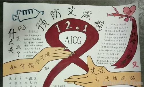 抗艾滋思维导图怎么画 防艾手抄报内容文字？