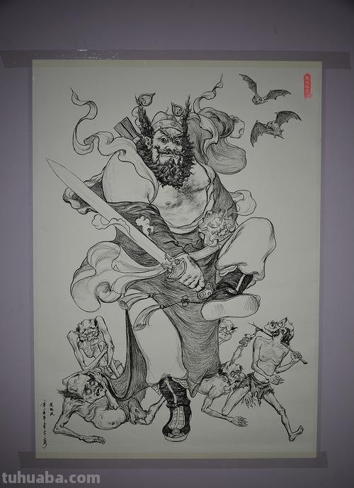 速写画技巧钟馗 钟馗图起稿应注意什么？