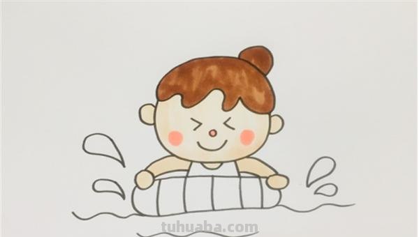 宝宝怎么画简笔画图片 简笔画宝宝游泳的画法？