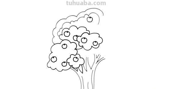 苹果树怎么画 简笔画 苹果树儿童画?