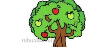 苹果树怎么画 简笔画 苹果树儿童画？