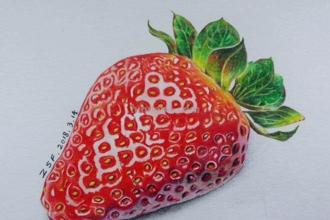 新手怎么画彩铅画水果图片 彩铅画的最简单的水果？