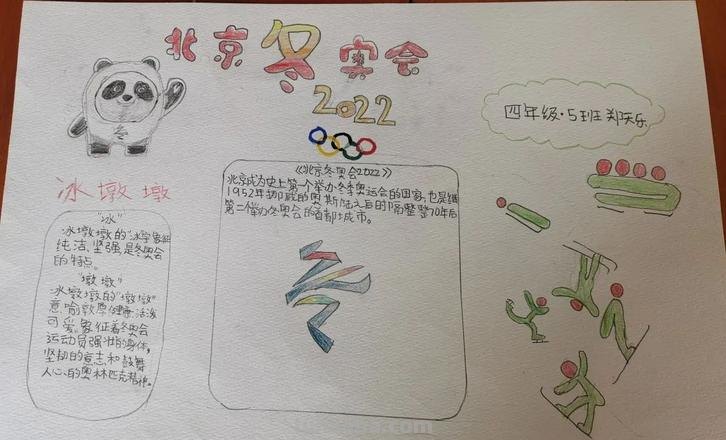 东奥手抄报手抄报怎么画 2022年冰雪运动会简单手抄报简易？