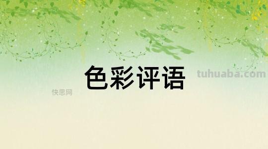 色彩语音及色彩语音表达评语