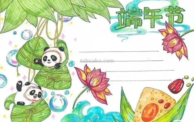 绘画素材—64张端午节手抄报+主题绘画！总有一款会画的吧！