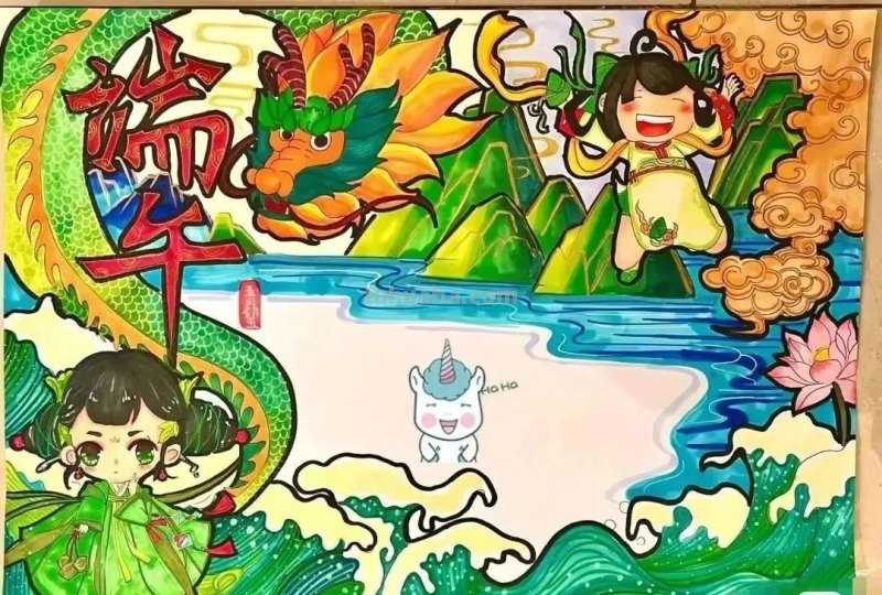 绘画素材—64张端午节手抄报+主题绘画！总有一款会画的吧！