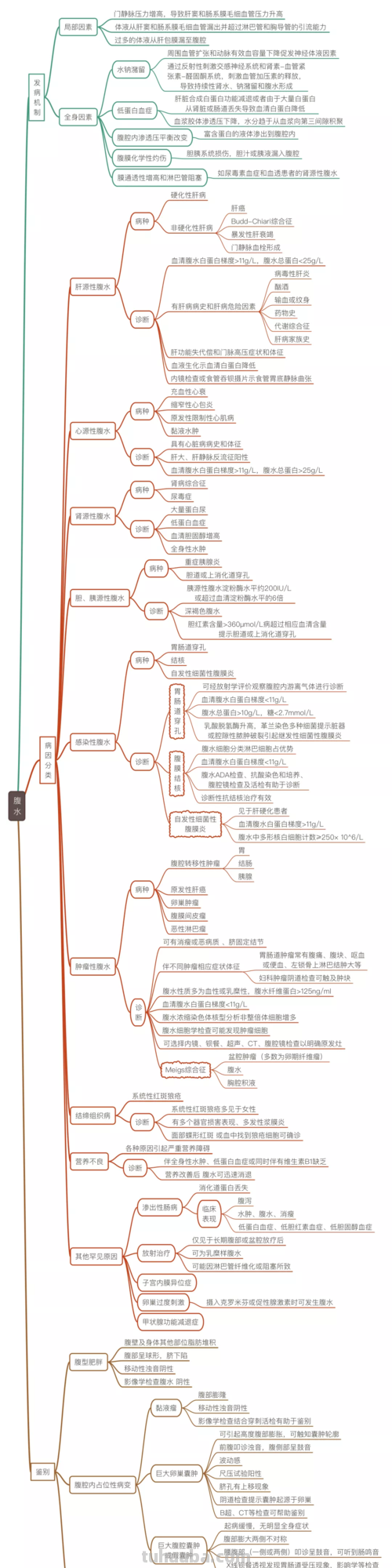 便秘、失眠、腹水、自汗盗汗等辩证思维导图