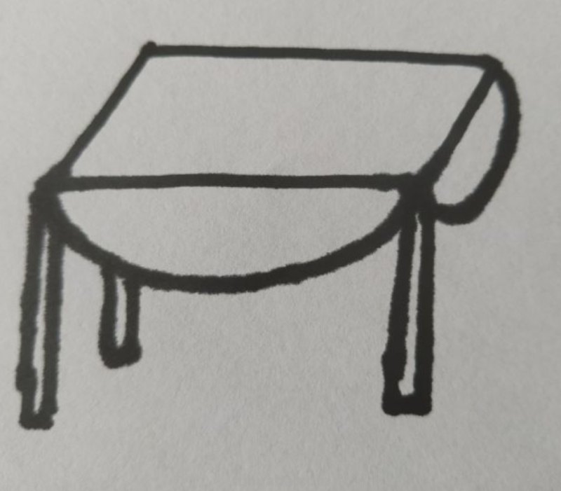 用彩铅画桌子图片怎么画 一年级画桌子？