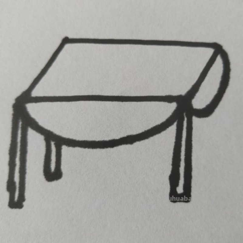 用彩铅画桌子图片怎么画 一年级画桌子？
