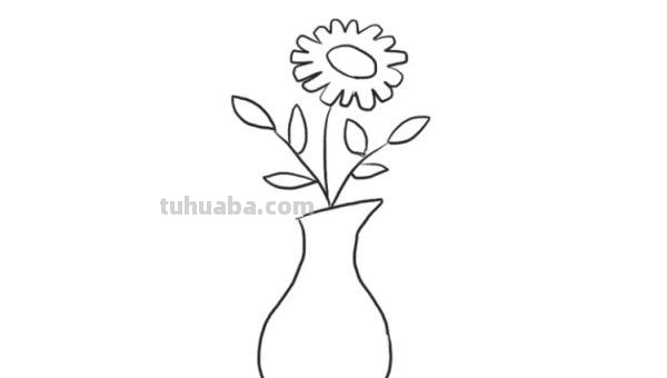 怎么画花瓶和花简笔画 简笔画入门必学教程——花瓶与花朵？