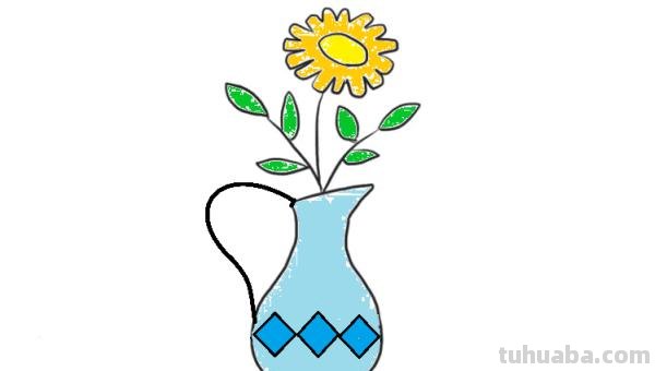 怎么画花瓶和花简笔画 简笔画入门必学教程——花瓶与花朵？