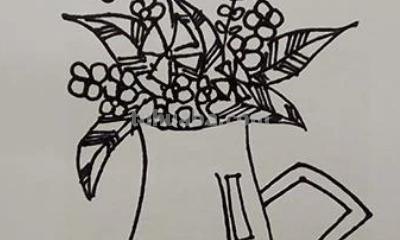 怎么画花瓶和花简笔画 简笔画入门必学教程——花瓶与花朵？
