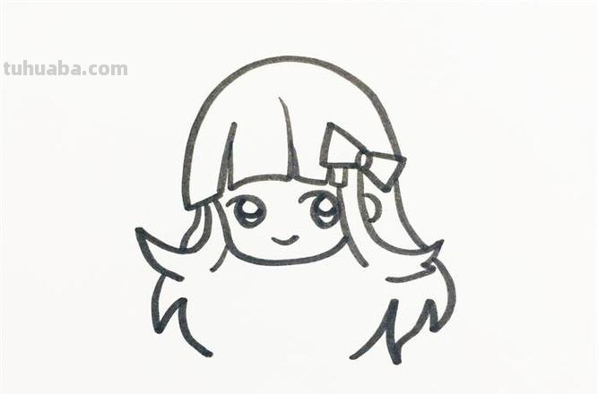 漂亮的女生简笔画教程图 漂亮的女生简笔画教程图片