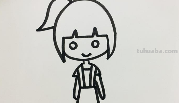 人怎么画简笔画 女孩 全身