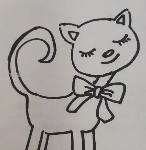 儿童彩铅布偶猫咪怎么画 彩色铅笔画可爱的小猫咪的教程详细步骤？